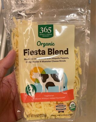 Fiesta Blend Monterey Jack Cheese With Jalapeno Peppers, Colby Cheese & Muenster Cheese Shreds, Fiesta Blend