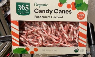 Peppermint Flavored Organic Candy Canes, Peppermint