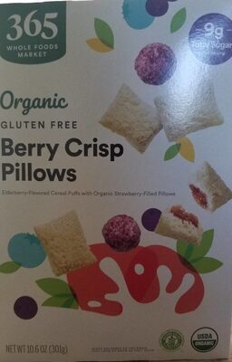 Elderberry-Flavored Cereal Puffs With Organic Strawberry-Filled Crisp Pillows, Elderberry