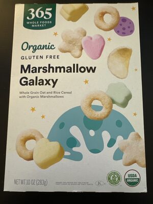 Organic Gluten Free Marshmallow Galaxy Whole Grain Oat And Rice Cereal, Marshmallow Galaxy
