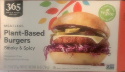 Smoky & Spicy Meatless Plant-Based Burgers, Smoky & Spicy