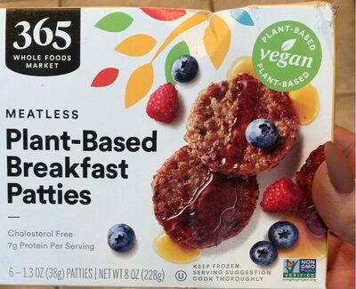 Meatless Plant-Based Breakfast Patties