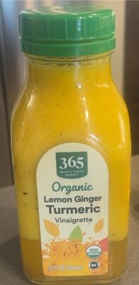 Lemon Ginger Turmeric Organic Vinaigrette, Lemon Ginger Turmeric