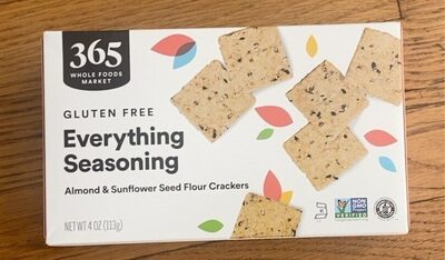 Everything Seasoning Almond & Sunflower Seed Flour Crackers, Everything Seasoning