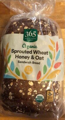 Sprouted Wheat Honey & Oat Sandwich Bread, Sprouted Wheat Honey & Oat