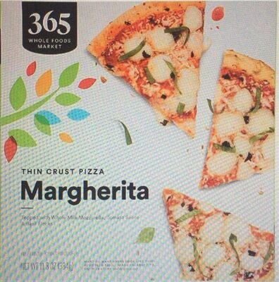Margherita Topped With Whole Milk Mozzarella, Tomato Sauce & Basil Flecks Thin Crust Pizza, Margherita