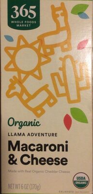 Organic Cheddar Macaroni & Cheese, Cheddar
