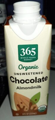 Unsweetened Chocolate Organic Almondmilk, Unsweetened Chocolate