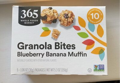 Blueberry Banana Muffin Granola Bites, Blueberry Banana Muffin