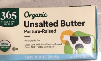 Unsalted Organic Butter, Unsalted