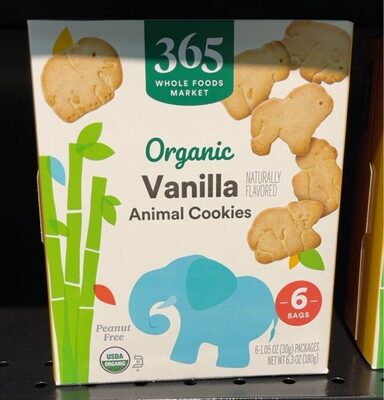 Vanilla Organic Animal Cookies, Vanilla