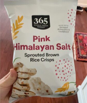 Pink Himalayan Salt Sprouted Brown Rice Crisps, Pink Himalayan Salt