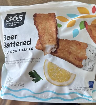 Beer Battered Pollock Fillets, Beer Battered