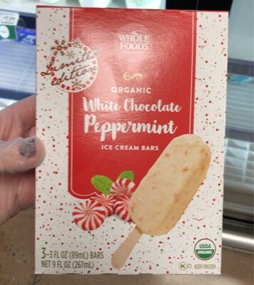 White Chocolate Peppermint Organic Ice Cream Bars, White Chocolate Peppermint