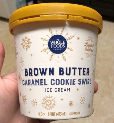 Brown Butter Caramel Cookie Swirl Ice Cream, Brown Butter