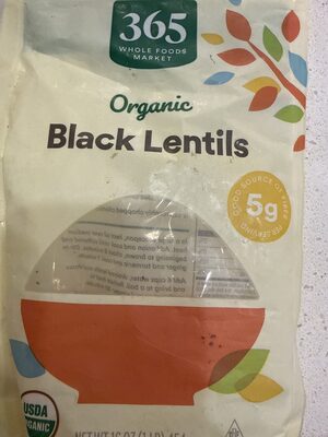 Black Organic Lentils, Black