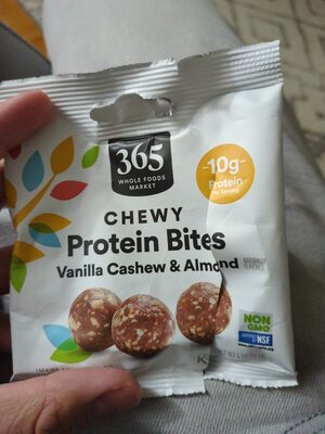 Vanilla Cashew & Almond Flavored Chewy Protein Bites, Vanilla Cashew & Almond