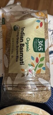 Indian Basmati Brown Organic Long Grain Rice, Indian Basmati Brown