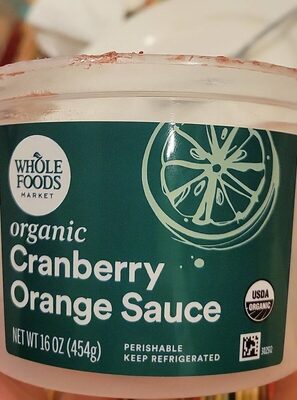 Cranberry Orange Organic Sauce, Cranberry Orange