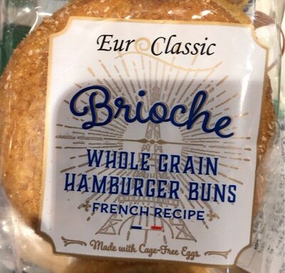Brioche Whole Grain Hamburger Buns, Brioche