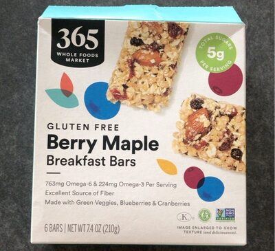 Berry Maple Gluten Free Breakfast Bars, Berry Maple