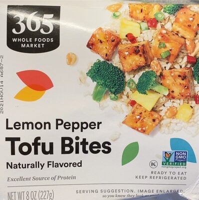 Lemon Pepper Flavored Tofu Bites, Lemon Pepper