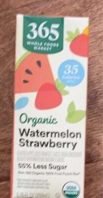 Watermelon Strawberry Organic Flavored Apple Juice Drink Of 3 Juices From Concentrate, Watermelon Strawberry