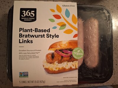 Bratwurst Style Plant-Based Links, Bratwurst Style