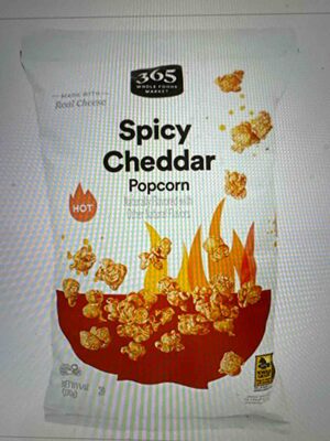 Hot Spicy Cheddar Flavored Popcorn, Hot Spicy Cheddar
