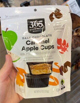 Caramel Apple Cups Dark Chocolate, Caramel Apple Cups