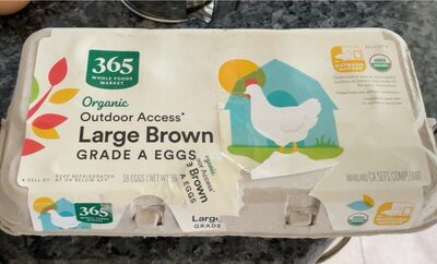 Organic Large Brown Grade A Eggs