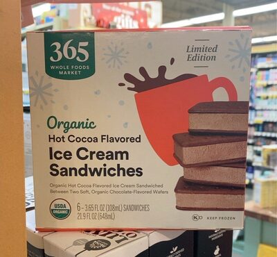 Organic Hot Cocoa Ice Cream Sandwiches, Hot Cocoa