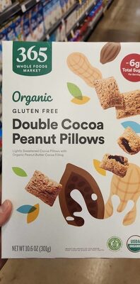 Lightly Sweetened Cocoa Pillows With Organic Peanut Butter Cocoa Filling, Peanut Butter