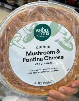 Mushroom & Fontina Cheese Quiche, Mushroom & Fontina Cheese