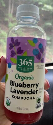 Organic Blueberry Lavender Flavoured Kombucha, Blueberry Lavender