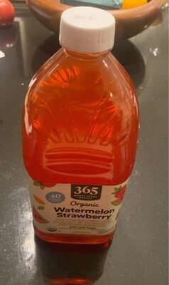 Organic Watermelon And Strawberry Flavored Apple Juice, Watermelon And Strawberry