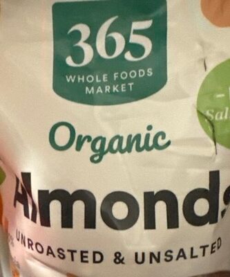 Unroasted & Unsalted Organic Almonds, Unroasted & Unsalted