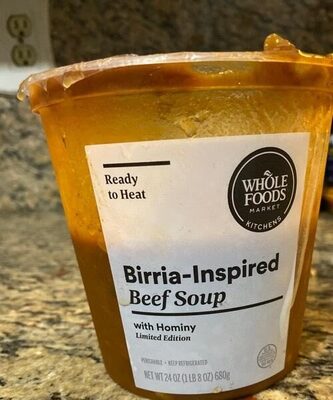 Birria-Inspired Beef Soup With Hominy, Birria-Inspired Beef