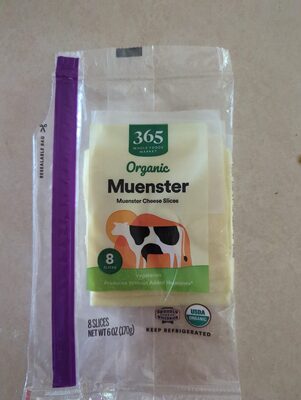 Muenster Organic Cheese Slices, Muenster