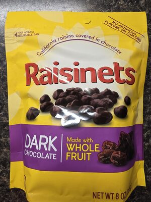Raisinets California Raisins Covered In Dark Chocolate, 8 Oz
